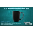 thumbnail image 2 of 10 Large Mocha Glossy Ceramic Coffee Mugs Set, 16 oz. - Stoneware, Smooth, Durable, C-handle - Black, 2 of 5