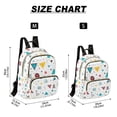 thumbnail image 2 of FORMRS Mini Backpack Purse for Women Travel Daypack Casual Shoulder Bag, Red Simple Shapes, 2 of 7