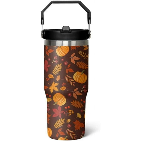 

30 oz Fall Pumpkin Iceflow Flip Tumbler Insulated Stainless Tumbler Fall Travel Coffee Cup Water Botter Autumn Fall Gift for Thanksgiving Christmas