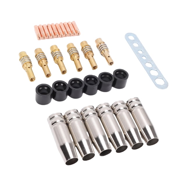 Kit De Pistola De Soldar MIG, Puntas Aptas Para Soldador MB15 15AK, Boquilla Conductora, Puntas De 0,03 Pulgadas, Conector Difusor, Varillas, Llave Y Tapas