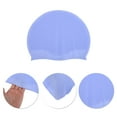 thumbnail image 3 of Unique Bargains 1 Pc Silicone Waterproof Embossed Dot Swim Cap Blue, 3 of 5