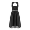 thumbnail image 3 of YONGHS Junior Girls Wedding Bridesmaid Dress Party Prom Gown 4-14 Black 12, 3 of 5