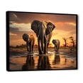thumbnail image 2 of Designart "Elephant Forms Of Serenity II" Animals Floater Framed Canvas Art Print, 2 of 7