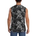 thumbnail image 4 of Balery Black Cats In A Garden Camisetas sin mangas para hombre, absorbe la humedad y protege contra el mal olor.-3X-Large, 4 of 7
