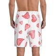 thumbnail image 3 of Fotbe Pink Hearts Pajama Shorts for Men, Men's Pajama Bottoms, Sleepwear,Short Pajama Pants-Small, 3 of 9