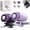 Gray Purple, variant on 2026 Car Clip on Air Conditioner Fan with LED Display, Portable Mini Cooling System for Auto Vehicle, USB Rechargeable Battery Powered Gadget, 360° Rotation Adjustable 199 Speeds Truck Tent