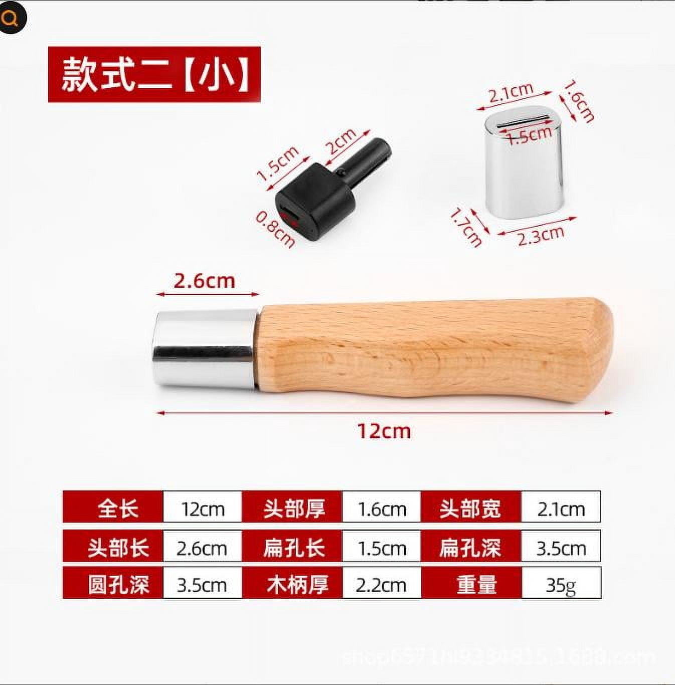 1Set Khaki Wooden Knife Handle Replacement Ergonomic Grip for Kitchen Cutter