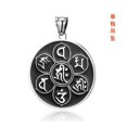 thumbnail image 6 of HOOUN Mens Tibetan Buddhist Amulet Pendant Necklace Stainless Steel Jewelry Mantra, 6 of 8