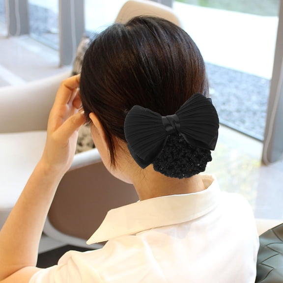 LOLIPPYY Black Hair Bun Cover Net for Decoration Lightweight Reusable Comfortable Design Suitable for Women's Size 1 Count