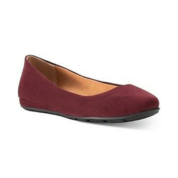 American Rag Women Ballet Flats Ellie Purple Plum Faux Leather Suede Shoes 8 W