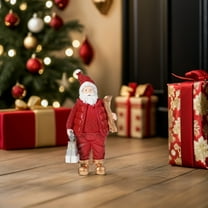 SEWCHICS Christmas Santa Claus Resin Figurine in Red for Tabletop Decor Office Living Room Car