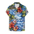 thumbnail image 4 of YUHAOTIN Male Mens Beach Clothes Big and Tall Mens Shirt Casual Loose Short Sleeved Beach Shirt Mens Short Sleeve Shirts with Pocket Mens Hawaii Shirts Short Sleeve Cotton Blend, 4 of 4
