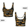thumbnail image 5 of Picia Yellow Excavator Sports Bra for Women,Padded Strappy Sports Bras Medium Support Yoga Bra with Removable Cups,Running Yoga Bra-, 5 of 9