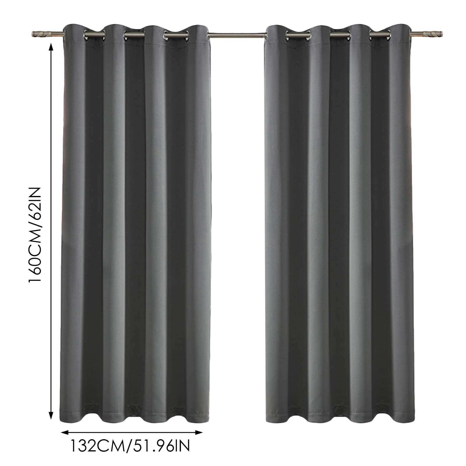 Polyester Solid Color Thickened Blackout Curtain Heat Insulating High Precision Window Drapes for Home
