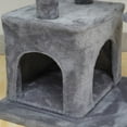 Catry 4Level Grey Cat Tree With Condo and Scratching Pad, 48'' Height
