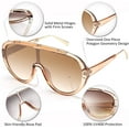 thumbnail image 6 of FEISEDY Oversized One Piece Sunglasses Women Men Fahion Siamese Lenses Retro Design B2580, 6 of 13
