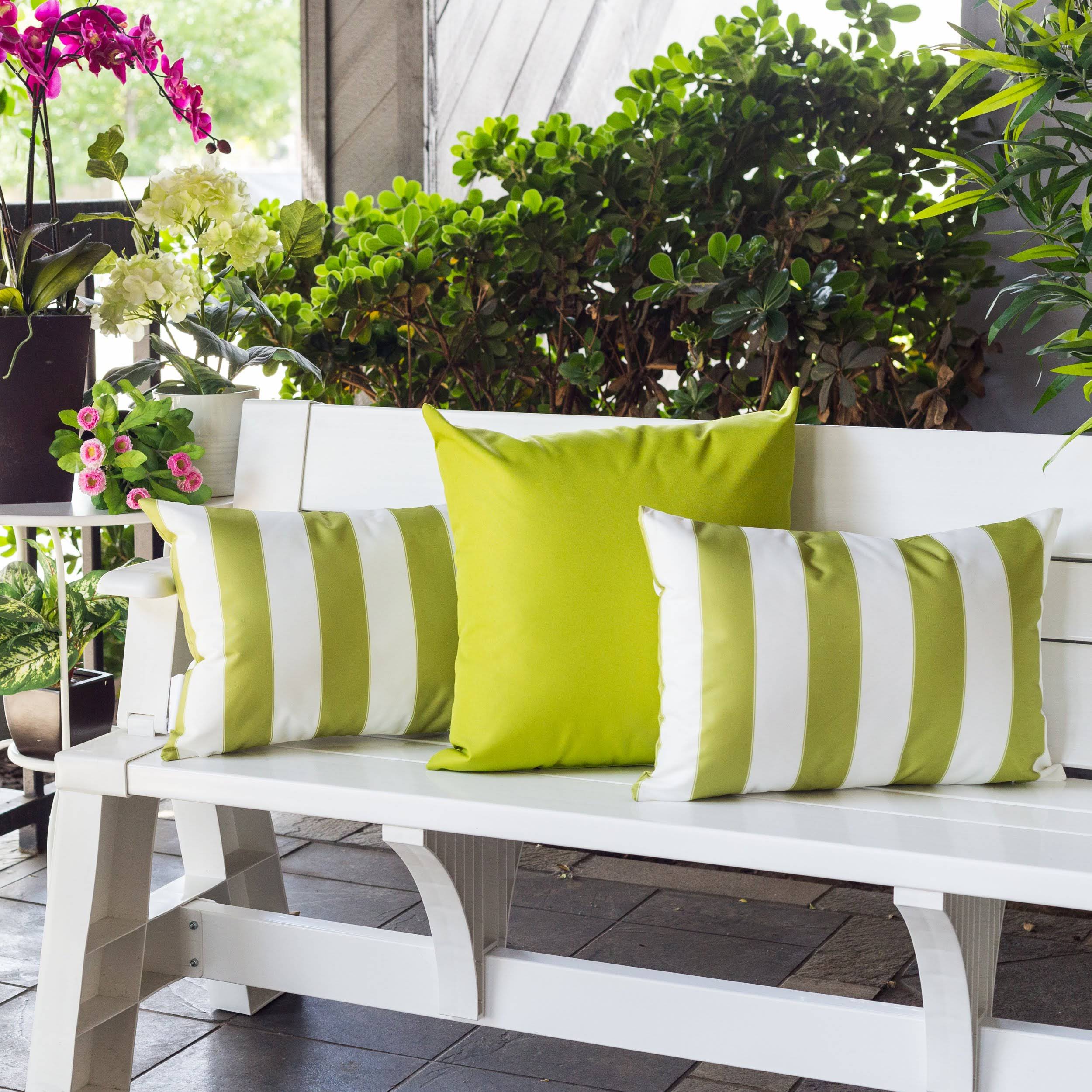 Riley Lime Rectangular Outdoor Throw Pillow