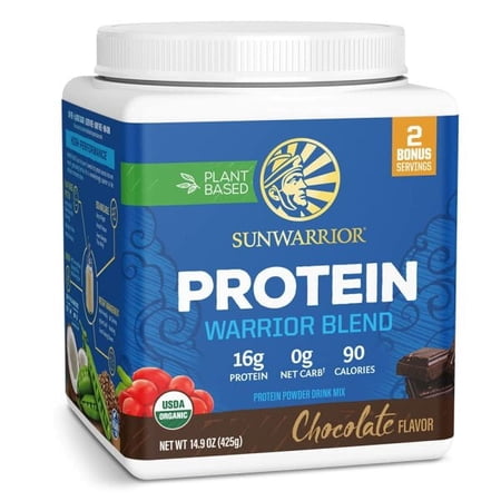 Organic Plant Based Protein Powder | Vegan Organic Protein Powder Chocolate Flavored with BCAA Amino Acids & Hemp Seed Pea Blend | Non-GMO Soy Dairy Filler & Gluten Free (Chocolate, 17 Servings)