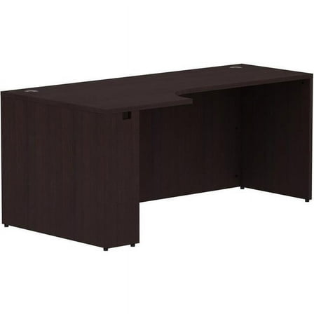 Lorell Espresso Laminate Desk - 72" x 36" x 24"29.5" Credenza, 1" Top - Finish: Espresso Laminate