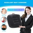 thumbnail image 3 of Extra Thick Seat Cushion, Large Chair Cushion Booster for Office Chair to Rise Height, Velvet Cover with Handle and Anti-Slip Bottom, PP Cotton Filling - Relieves Back Pain - 18"X16"X6" Black, 3 of 13