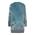 thumbnail image 5 of IROINNID Womens Spring Dresses Round Neck Long Sleeve Soild Color Ruffle A-Line Casual Long Dress, 5 of 5