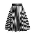 thumbnail image 4 of GPOECD Jupe Midi pour Femmes Style Mode Décontractée Jupe Taille Haute pour Femmes Noir,P, 4 of 7