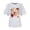 White, variant on Outdoor Tops for Women Fashion Round Neck Short Sleeved Letter Print Womens Athletic Tops,Pink,S