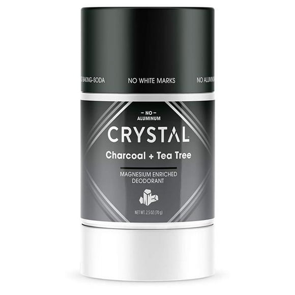 Crystal 522500 2,5 oz Magnésium Deodorant Bâton & 44; Charbon de Bois et Arbre à Thé