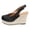 Black, variant on Womens Closed Toe Platform Espadrilles Lace Wedge Heel Sandals Black 6
