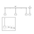 thumbnail image 2 of Sonneman 2920.13-SML Grapes 3 Light 37" Wide Led Suspension Linear Pendant - Nickel, 2 of 2