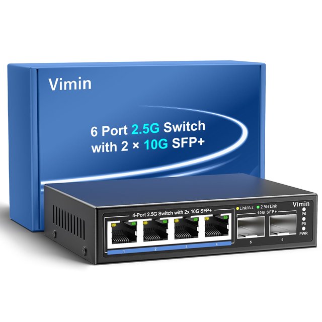 Switch de red VIMIN de 6 puertos 2.5G no administrable VM-S250402