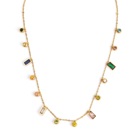 18kt Gold Plated Multi Charm Necklace