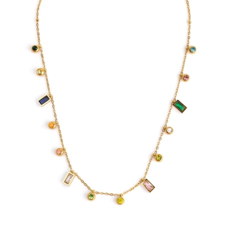 18kt Gold Plated Multi Charm Necklace