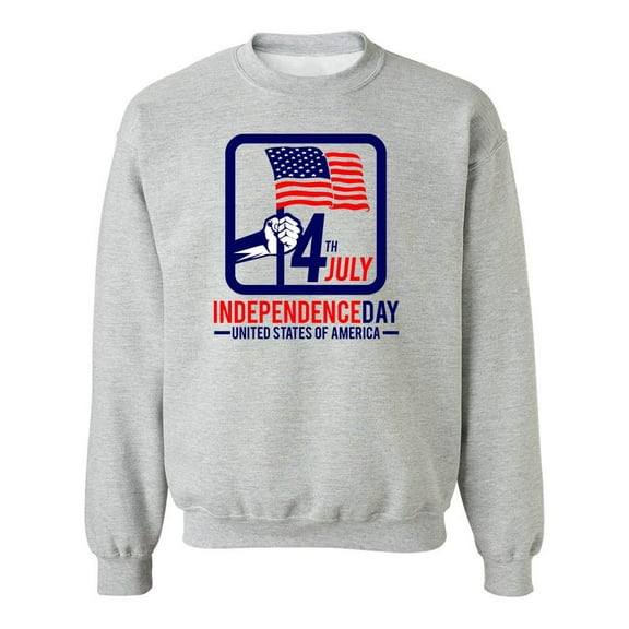 4Th Of July Freedom Flag Sweatshirt Men -Image by Shutterstock, Male x-Large