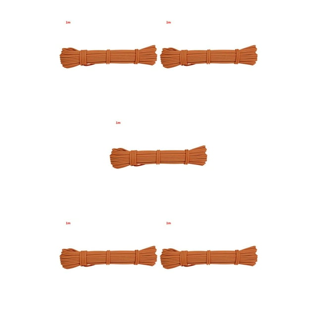 Eigraketly Cuerda de escalada portátil Cuerda de descenso antideslizante de 6 mm Accesorio de supervivencia para actividades al aire libre, 1 m, naranja Type2 NO2 Eigraketly CBP155589