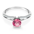 thumbnail image 2 of Gem Stone King 2.08 Ct Round Pink Mystic Topaz 925 Sterling Silver Solitaire Ring (Size 6) (Size 6), 2 of 4