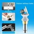 thumbnail image 2 of Pop Up Sink Drain, Flexible Sink Drain Pipe with Detachable Basket Stopper and Check Valve, Flexible Drain Retractable 30 Inch , Drain Pipe and P Trap for Bathroom Etc. (Without Overflow), 2 of 8
