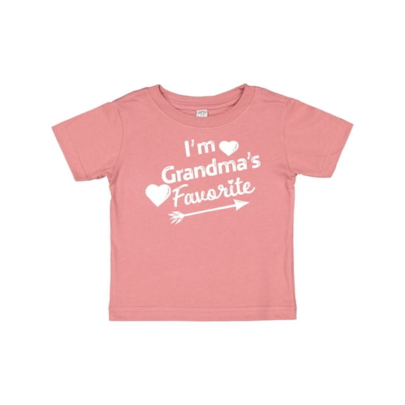 Inktastic I'm Grandma's Favorite with Arrow and Hearts Boys or Girls Baby T-Shirt