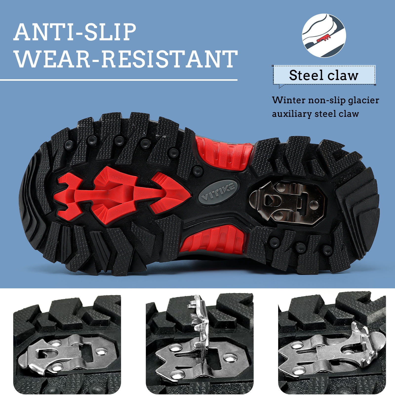 FANGFIUP Boys Snow Boots Winter Waterproof Antiskid Boots Hiking Outdoor Shoes Booties for Unisex Kids (Little Kid/Big Kid)