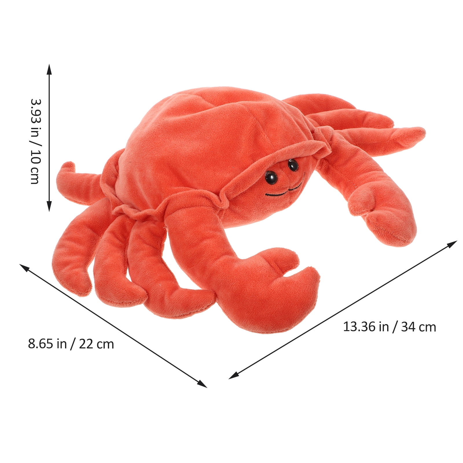 Marionnette à Main Crabe 30 Cm – Coton Doux – Jouet Éducatif Interactif Pour Spectacles Et Histoires – Dès 3 Ans