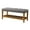 Gray + Brown, variant on Dtwnek Padded Seat Bench for Living Room, Bedroom, Dining Room, Light Gray + Brown
