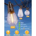 thumbnail image 2 of Cadena de luces Brightever, 18 bombillas, 18,3 m, impermeables y regulables, 2 of 7