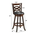 thumbnail image 2 of Costway Set of 2 Bar Stools 29'' Height Wooden Swivel Backed Dining Chair Home Kitchen, 2 of 7