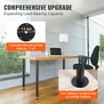 thumbnail image 4 of 28 Inch Adjustable Desk Legs Set of 4, Heavy Duty Reinforced Steel Office Table Legs with 1200 lbs Load Capacity, Quick Installation with Adjustable Rubber Foot Cups, Matte Black Finish, 4 of 7