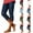 Dark Blue, variant on Capri Jeggings for Womens Casual High Waisted Faux Jeans Cropped Denim Trousers Tummy Control 3/4 Length Yoga Pants Comfy Stretchy Denim Leggings Ladies Soft Workout Gym Outfits