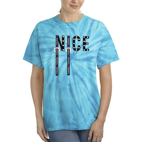 Slogan Nice Fashion Tie Dye Cyclone Women -Image by Shutterstock, Female Large