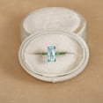 thumbnail image 3 of Baguette Aquamarine & Emerald Ring, Minimalist Ring, 925 Sterling Silver Ring, Engagement Ring, Proposal Ring, Handmade Jewelry, 3 of 5