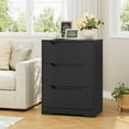 thumbnail image 5 of Homfa 3 Drawers Dresser, 23.6'' W Nightstand Chest of Drawer with Cutout Handles for Bedroom Living Room, 5 of 7