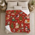 thumbnail image 5 of Christmas Cats Holiday Pattern Decorates, Festive Pet Portrait Pattern, Warm Flannel Blanket for Living Room and Reading Nook, Cat Lovers Christmas Gift, Pet Lover Home Decor, 5 of 9