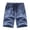 Blue, variant on Sngxgn Men's Casual Shorts Linen Flat Front Shorts Elastic Waist Summer Beach Shorts(Dark Blue,XL)